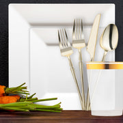 White Square Plastic Tableware presented classic charm during a baby shower with minimalist decor.
