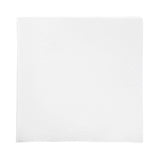 White linen-like premium paper beverage napkins, case of 600, soft and absorbent with a 25" x 25" unfolded size, ideal for events