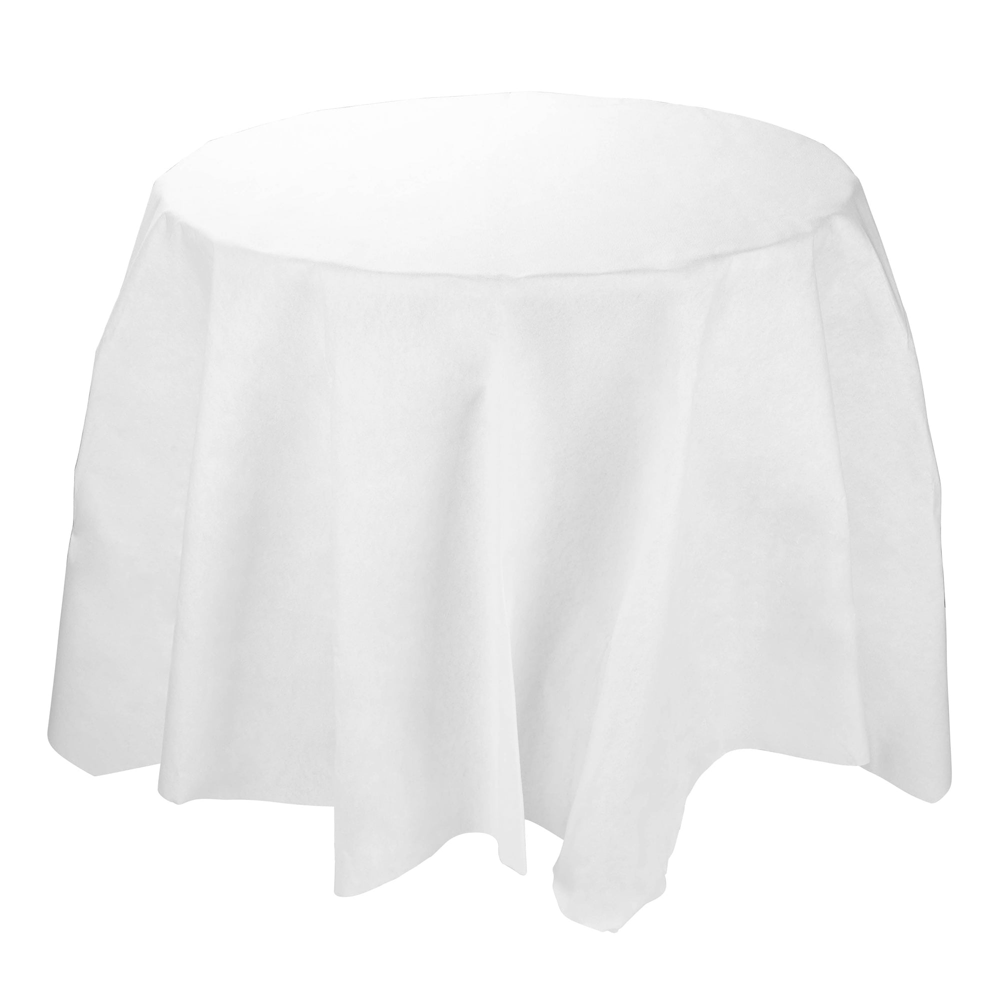 round dsiposable linen like table cloths Bulk Pack Plastic Cloth - 120 Inch Disposable Tablecloth for Parties - Round Tablecloth - Disposable Table for Parties-Exquisite Party Solids, Color: Black, Count: 6 Airlaid material resists spills and stains while maintaining a sophisticated matte finish that complements any dcor scheme 10 Pc Plastic Table Cloth