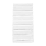 White paper dinner napkin with silver stripes, 16" x 16" unfolded, elegant and disposable, case of 600