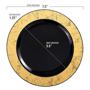 Black with Gold Marble Rim Disposable Plastic Dinnerware Value Set Infographics | Smarty Had A Party