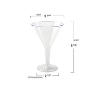 6 oz. Clear Disposable Plastic Martini Glasses Infographics | Smarty Had A Party