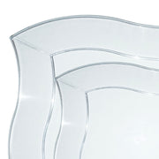Clear Wave Plastic Dinnerware Value Set | Smarty Had A Party