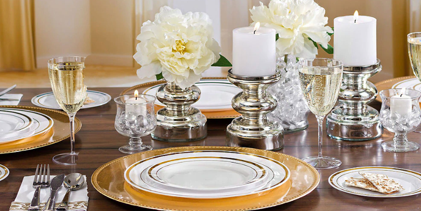 100 Pcs Wedding Paper Plates Paper Plates Bulk Disposable Paper Dinner  Plates Xmas Dinner Plates Round Serving Platter