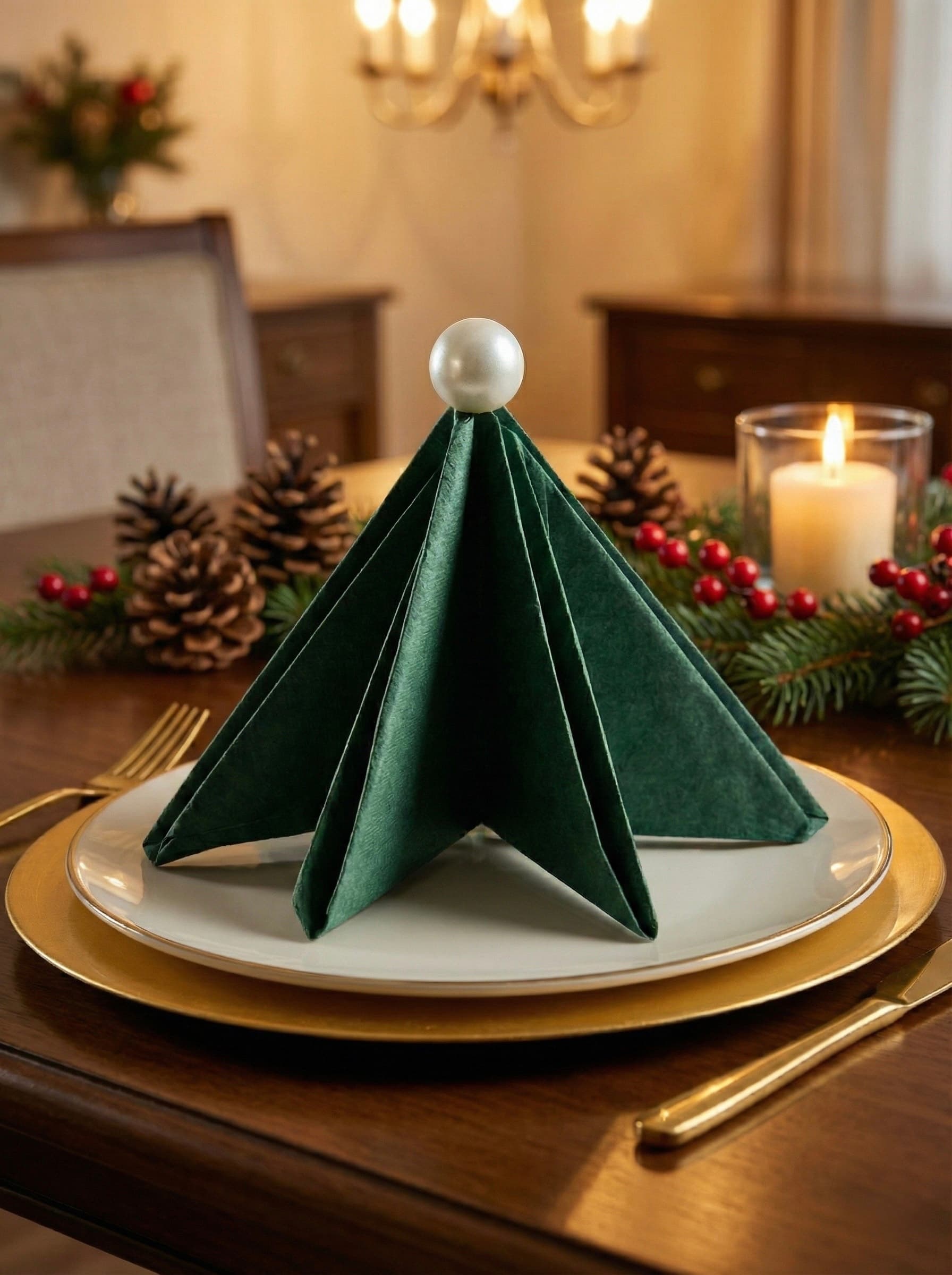 christmas tree napkin fold​