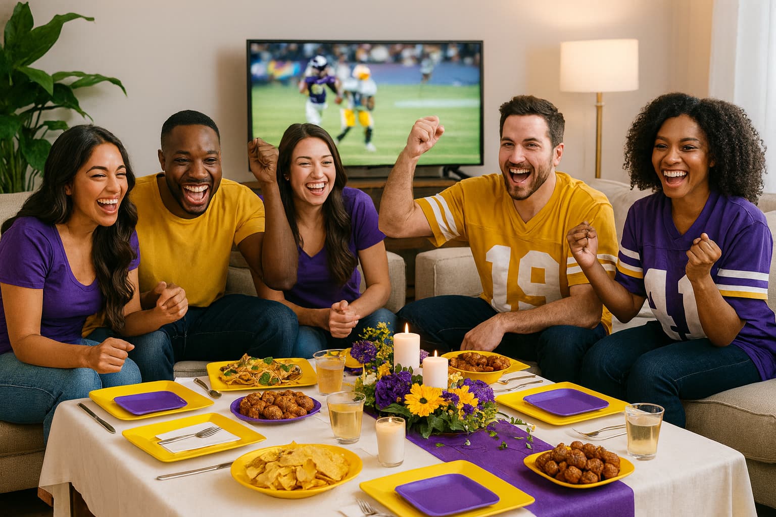 Elegant Football Centerpieces