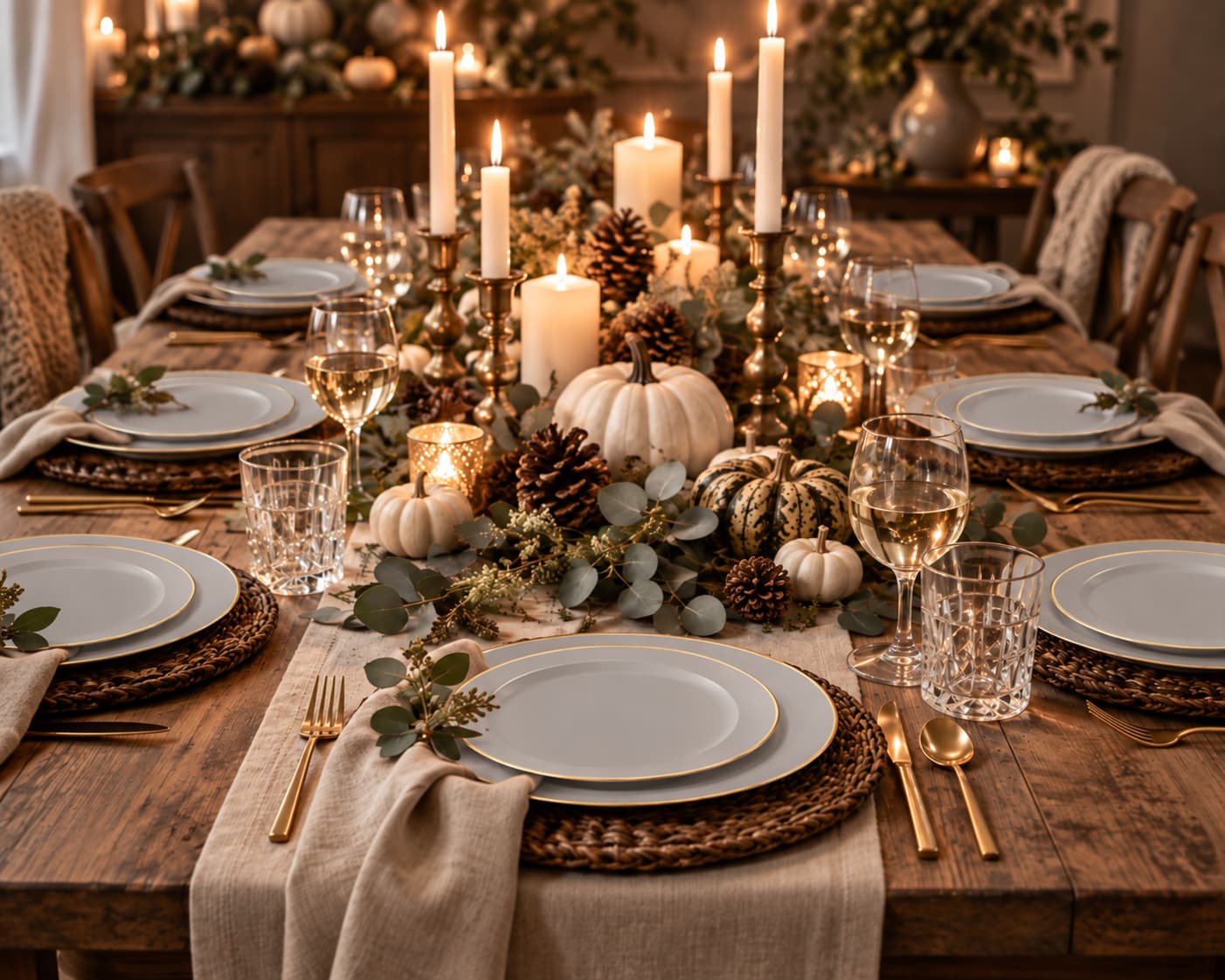 Friendsgiving Table Setting Ideas