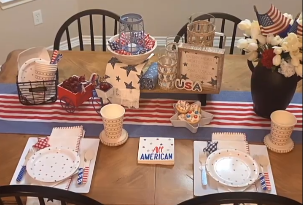 Her table is cute  White party decorations, White party, White