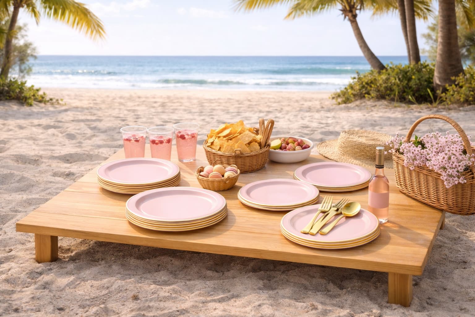 Beach picnic table