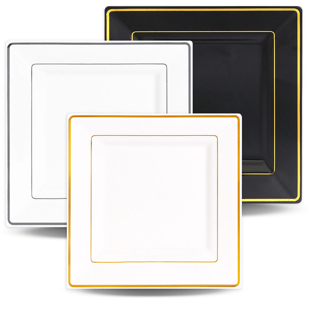 Square Edge Collection | Plastic Dinnerware | Smarty Had A Party