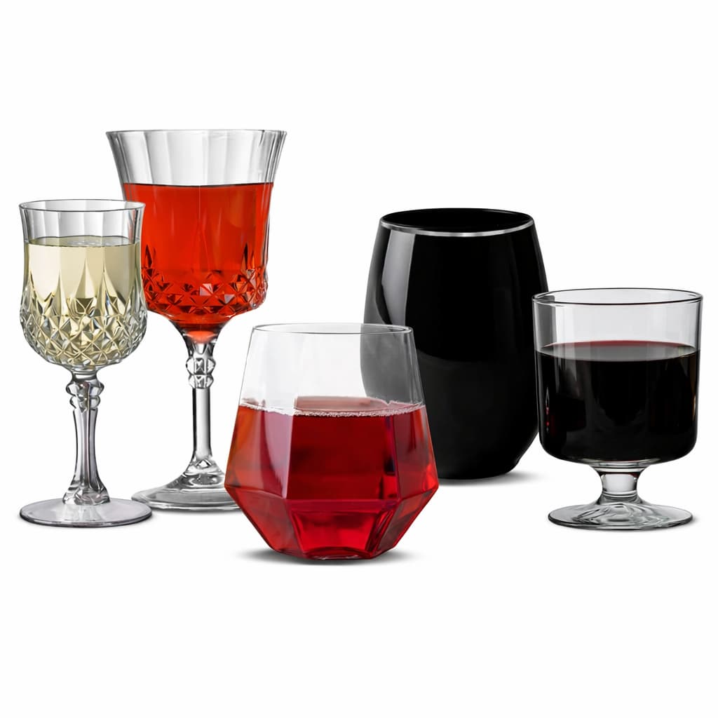 plastic wine glasses