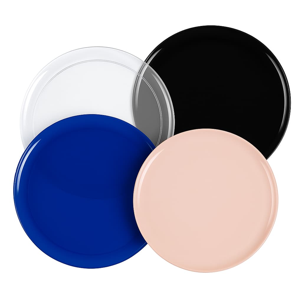 round plastic plates