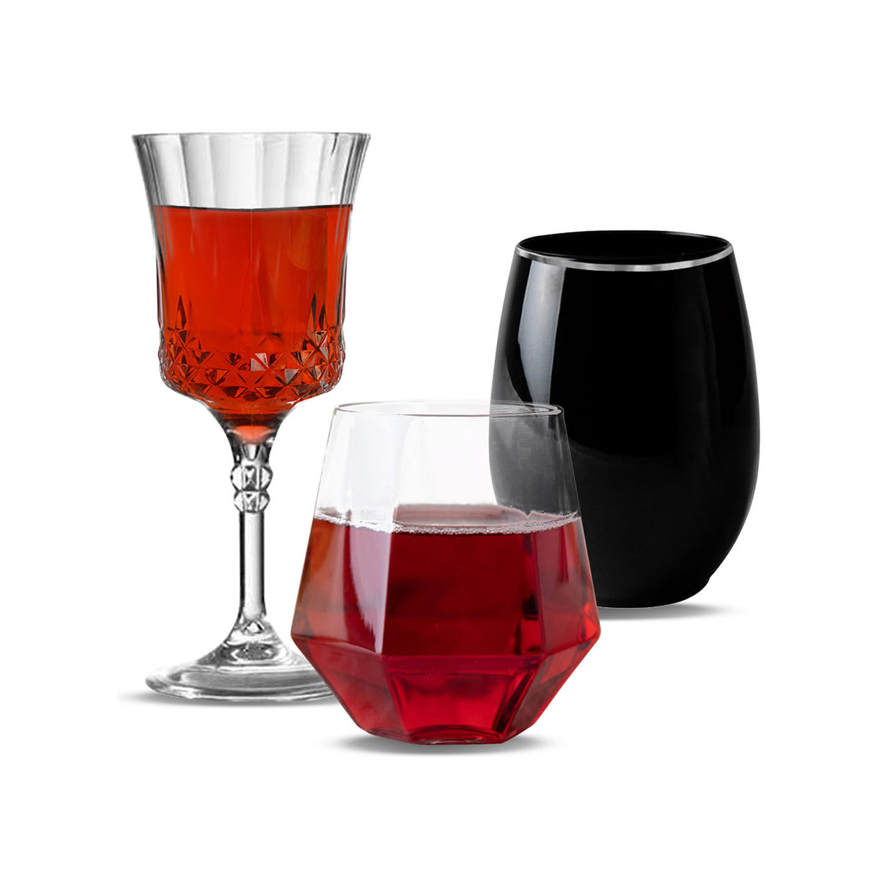Elegant Disposable Wine Glasses Party Dinnerware