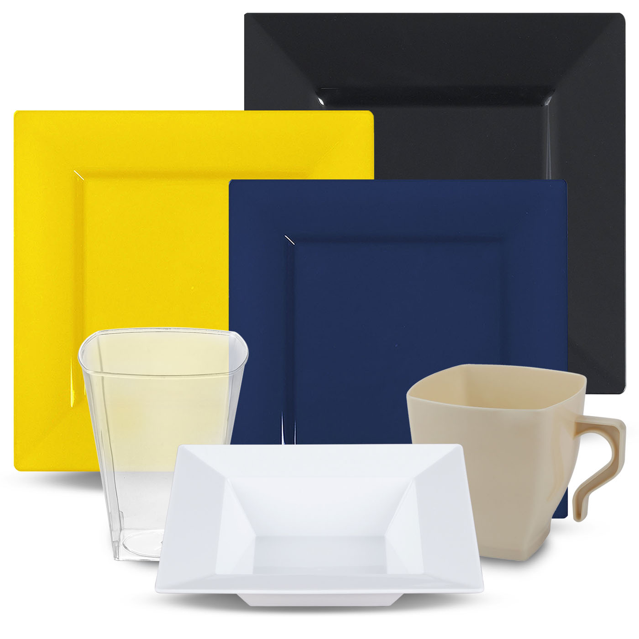Square Collection | Plastic Dinnerware | Smarty Had A Party