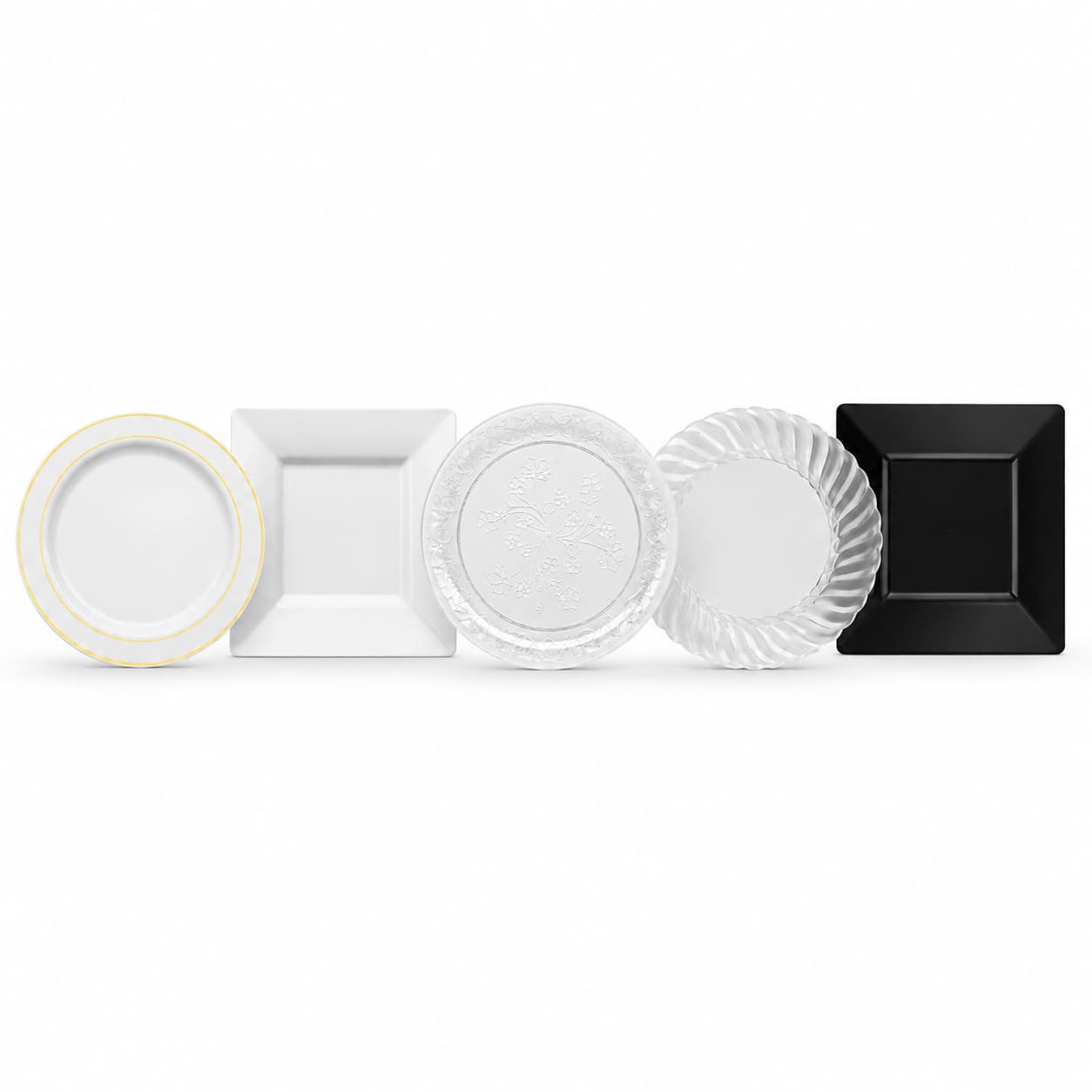 Plastic salad plates for commercial use