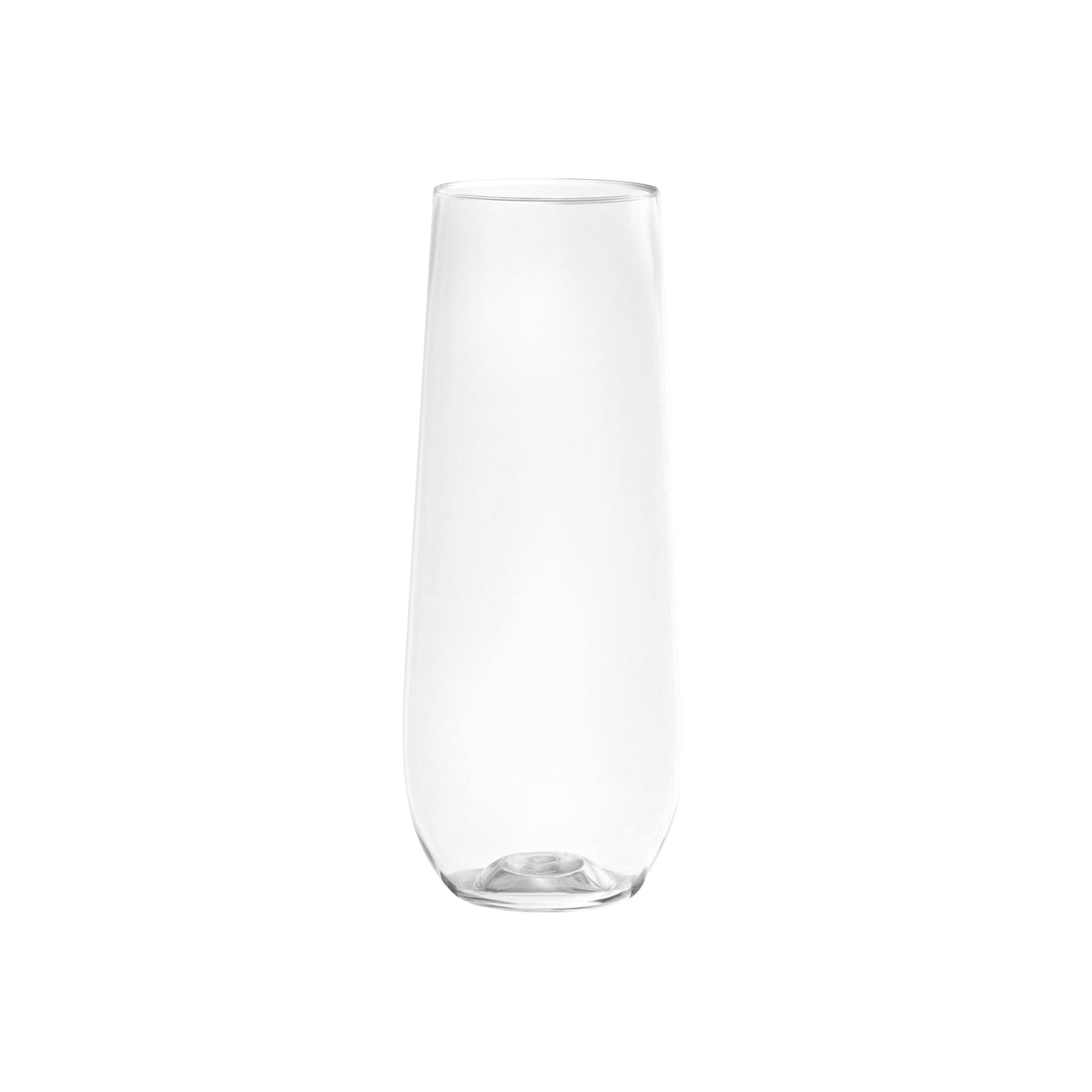 9 oz. Clear Stemless Plastic Champagne Flutes