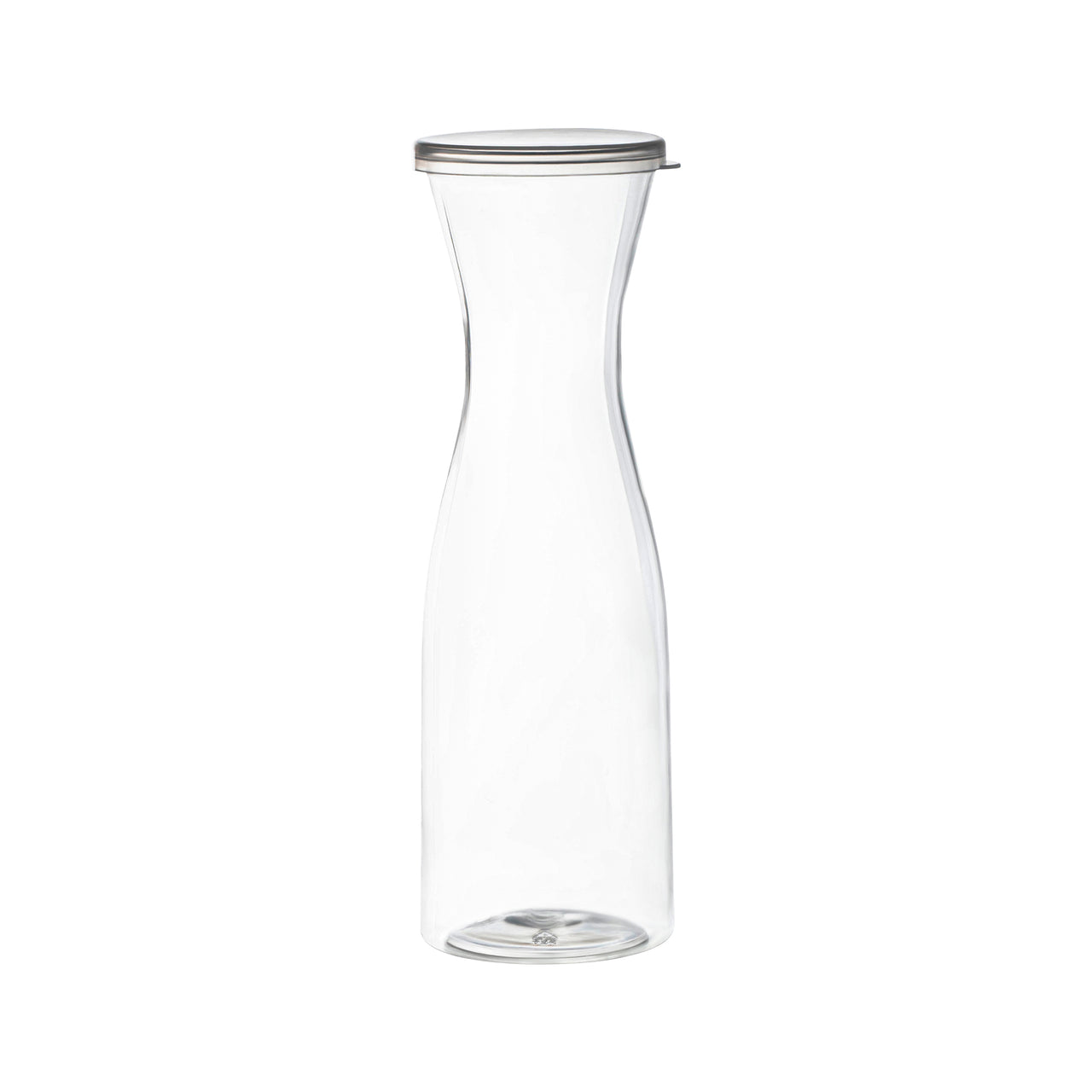 35 oz. Clear Large Disposable Plastic Wine Carafes with Lids