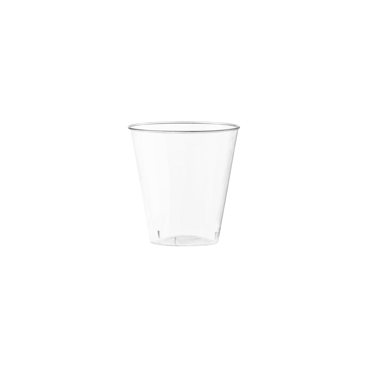 2 oz. Clear Round Plastic Disposable Shot Glasses