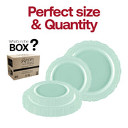 10-inch round dinner plate in turquoise, ideal for serving main dishes with a vintage charm