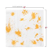 10" x 10" unfolded white paper napkins with elegant gold splatter, perfect for drinks or appetizers, 600-count pack