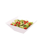 11.25x11.25 inch white square plastic serving bowl with 128 oz capacity, perfect for serving large portions at any event