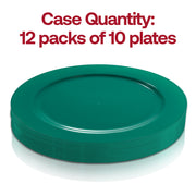 120-pack of solid green round plastic salad plates, 7.5-inch diameter, perfect for serving at seasonal events