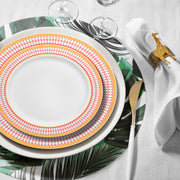 120 dinner plates and 120 salad plates, the ideal set for large events or intimate gatherings, providing the perfect amount of dinnerware