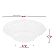 12 oz. clear plastic soup bowls featuring a flair edge design, disposable and versatile, sold in a 180-pack