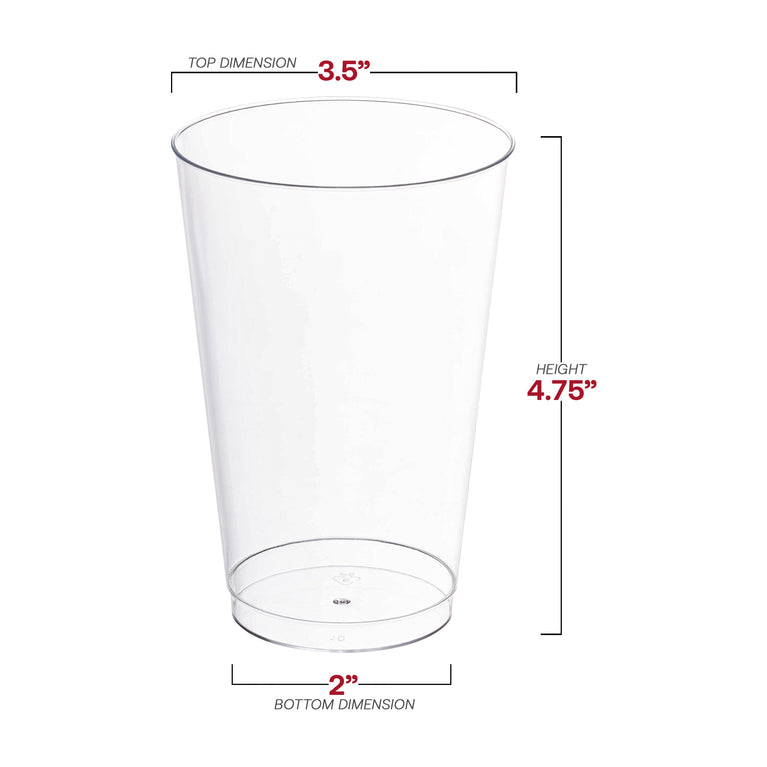 14 oz. Crystal Clear Plastic Disposable Party Cups 20 Tumblers