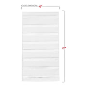 16x16 inch white dinner napkin with decorative silver stripes, ideal for upscale parties and celebrations