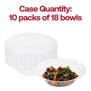 180-pack of clear 5 oz. plastic bowls with a flared rim and 5-inch diameter, versatile for elegant dessert presentations