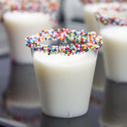 1 oz clear disposable plastic shot glasses, sturdy and convenient, perfect for jello shots and mini desserts