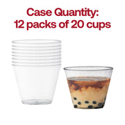 240-pack of clear plastic party cups with silver glitter, 9 oz, perfect for large gatherings, catering, and celebrations
