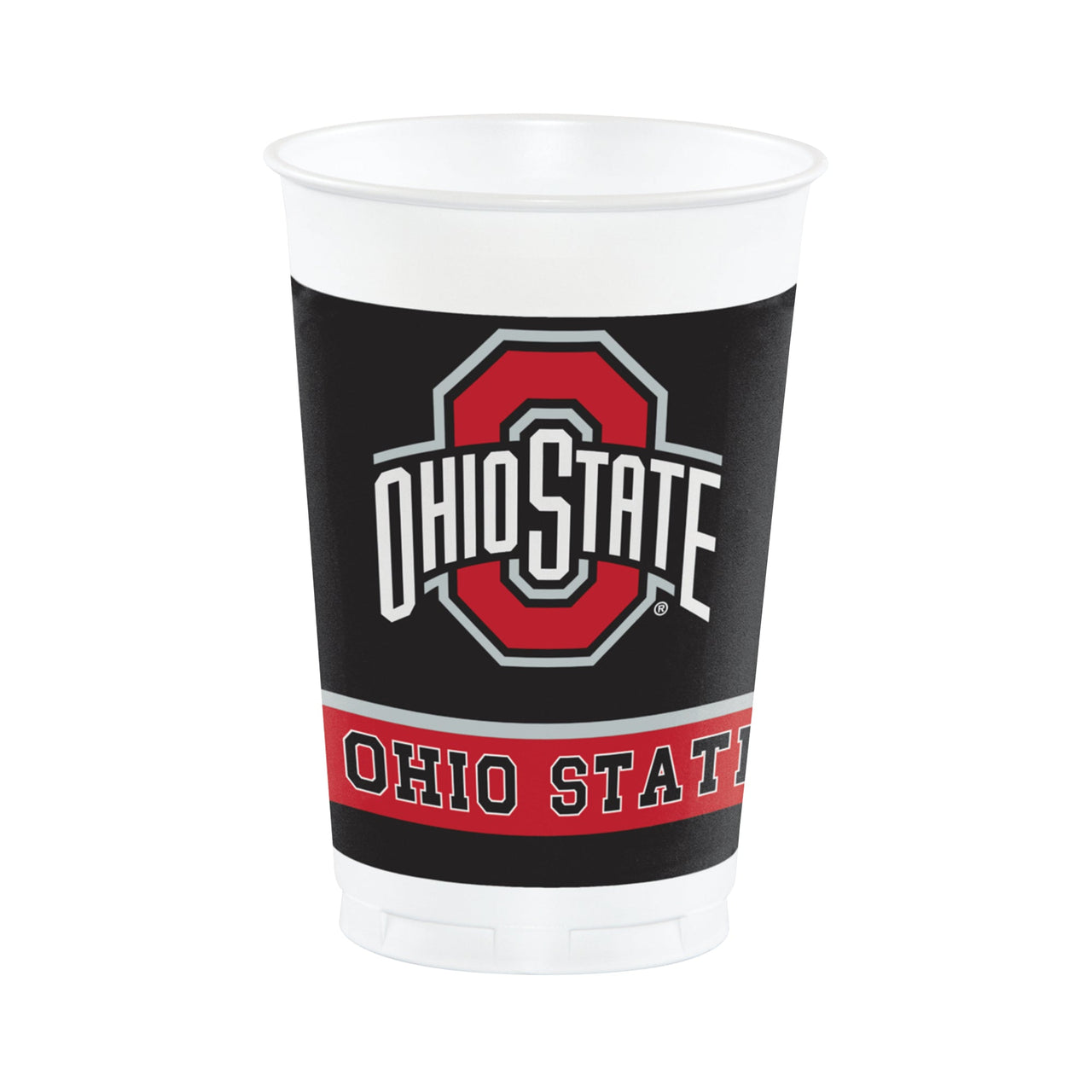 Ohio State University Plastic Disposable Tall Iced Tea Cups (20 oz.)