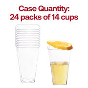 336-pack of 10 oz clear square disposable plastic cups, perfect for serving water, juice, or cocktails at any occasion