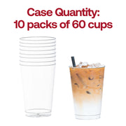 500-pack of 12 oz crystal clear plastic cups, great for catering, parties, and everyday use