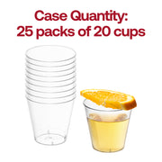 500-pack of crystal clear plastic party cups, 9 oz, great for catering, large gatherings, and office use
