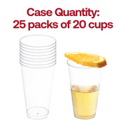 500-pack of crystal clear tall plastic iced tea cups, 16 oz capacity, ideal for serving beverages at parties, events, and cafés