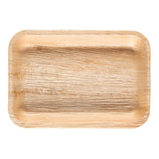 11" x 7" Rectangular Natural Palm Leaf Eco-Friendly Disposable Trays