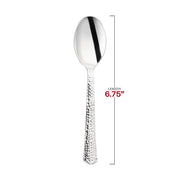 6.75-inch hammered-style silver plastic spoons, disposable, 1000-pack – Modern and elegant spoons with a hammered texture, perfect for large gatherings.