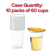 600-pack of clear round plastic cups, 10 oz, ideal for catering, parties, and everyday beverage service