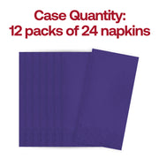 600-pack of disposable purple dinner napkins, 16 x 16 inches unfolded, great for parties, banquets, or catering