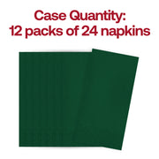 600-pack of hunter green paper dinner napkins, 8 x 4 inches, stylish and practical for weddings and celebrations.