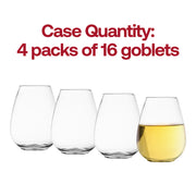 64-pack of clear stemless plastic mini goblets, 4 oz capacity, ideal for parties, tastings, and elegant drink presentations