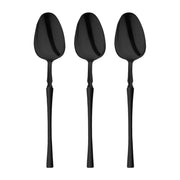 7-inch black Moderno plastic dessert spoons, disposable, pack of 480.