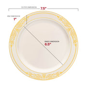7.5-inch appetizer plate with a gold harmony rim, ideal for presenting small bites or appetizers with style