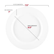 7.5-inch matte milk white salad or appetizer plate, great for serving desserts, starters, or side dishes