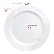 7.5-inch round white plastic salad plates, 120-pack ideal for parties or events