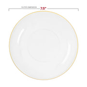 7.5" organic round plate used to present salads or appetizers at bridal shower or birthday dinner