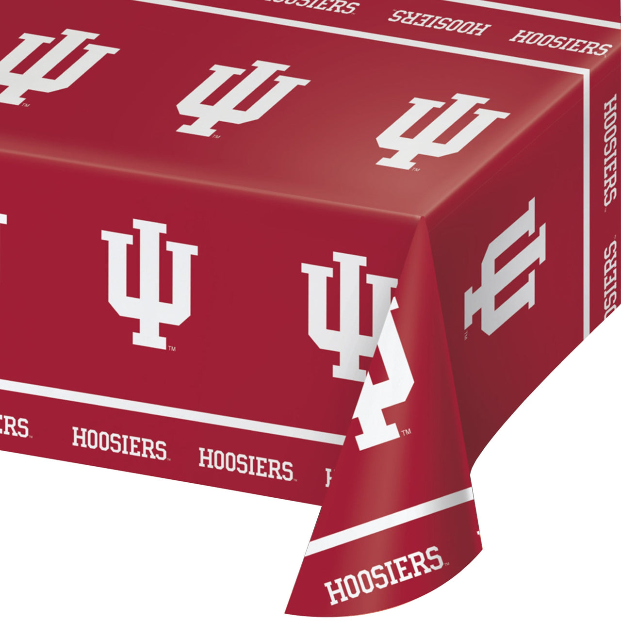 Indiana Univ Rectangular Disposable Plastic Tablecloths (54" x 108")